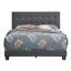 Élégant lit double contemporain gris foncé