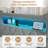 Twin Size Upholstered Bed with RGB LED Lights, Charging Station, Side Shelves & 2 Drawers-889488875-903883222