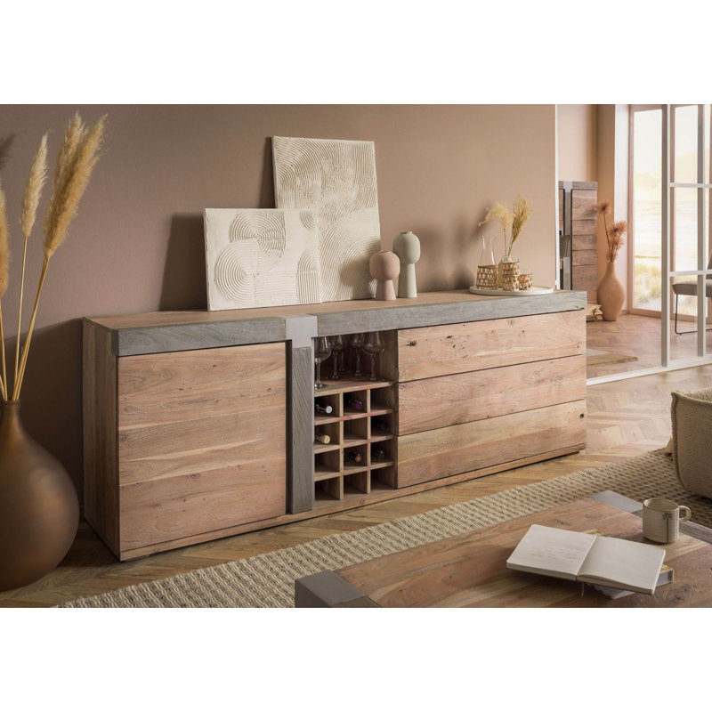 Amsterdam 215cm Solid Wood Sideboard