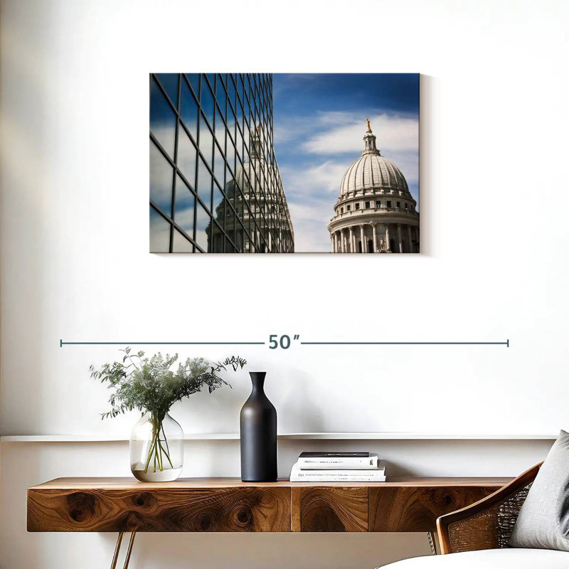 Lilie Wisconsin Capitol Dome Reflection, H 20 po x l 30 po