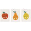«Cute Apple Lemon Pear», ensemble de 3 toiles encadrées par juillet-1262016545