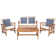 Calhoun Acacia 4 - Person Patio Conversation Sets with Cushions