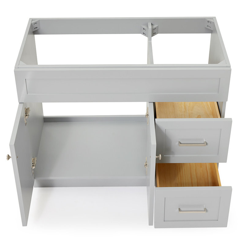 Base de meuble-lavabo double 42 po Paulla, gris