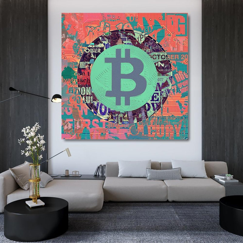 Brayden Studio® Orlov, Irena Gallery Wrapped Canvas Art Titled: Bitcoin Crypto Currency III