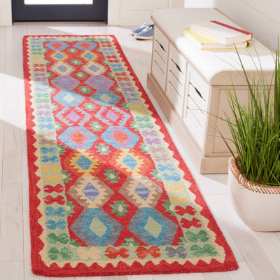 Tapis rouge / bleu Horwich 408