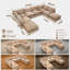 Canapé modulaire surdimensionné de 8 places l 138,29 po Heffernan-738220066-745340217