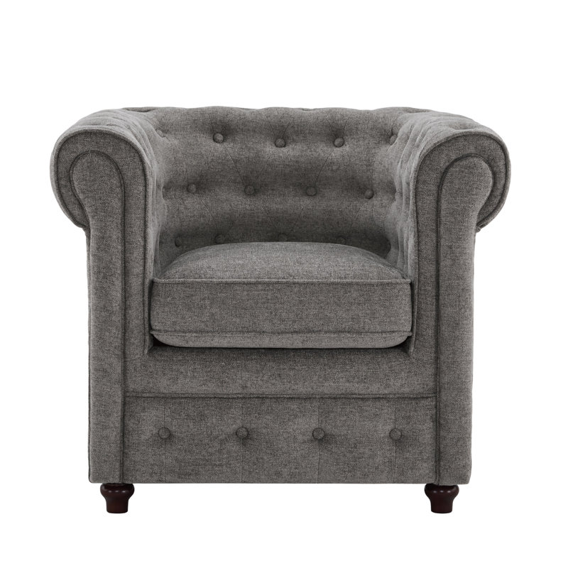 Fauteuil club Chesterfield Camberley, Gris