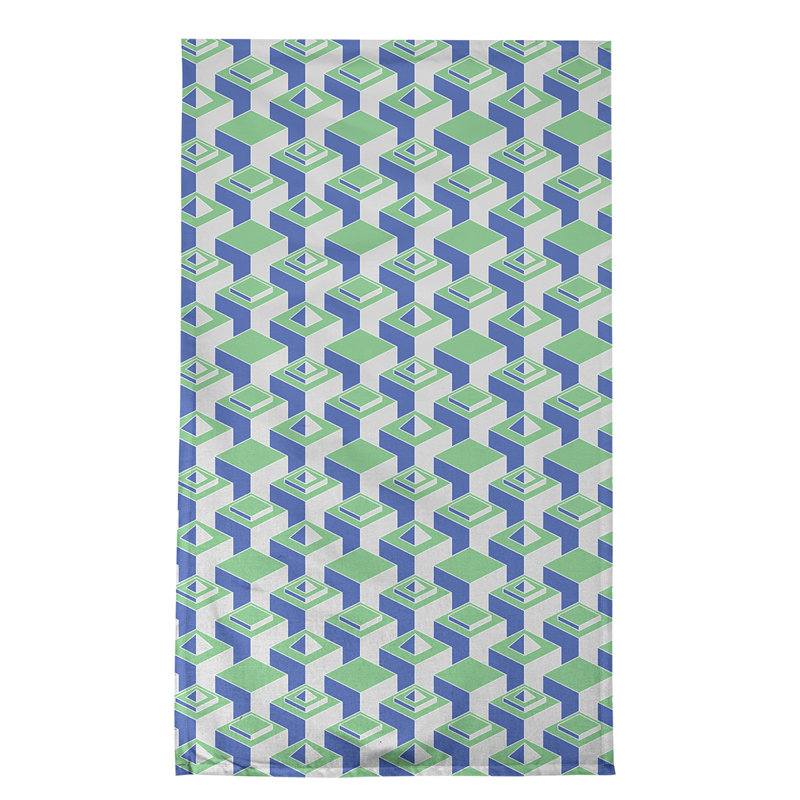 Patricia Geoffrey Tea Towel Kitchen Towel, Green/Blue, Poly Twill