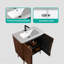 Ensemble de meuble-lavabo en noyer rayé 30 po avec lavabo, options de meuble autoportant et mural Etna pour salle de bain moderne, Kd