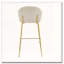 Tabouret de bar rembourré à structure métallique