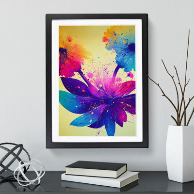 XV1022-4084X Splashed Flowers No.4 Abstract - Single Picture Frame Painting