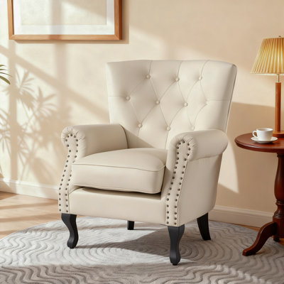 Diavion 24"W Faux Leather Wingback Chair