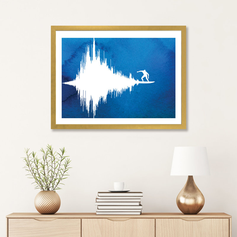 Soundwave par Rob Dobi - impression, Papier doré, H 24 po x l 32 po x P 1 po