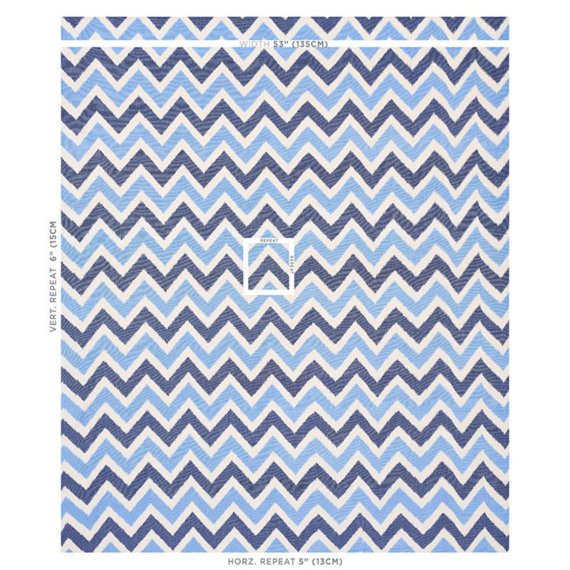 Vedado Ikat Fabric, Indigo