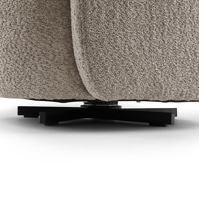 Crifasi 80cm W Upholstered Pouf Chair, Beige
