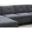 Fauteuil modulaire sans accoudoirs en chenille de tissu d'ameublement 1pc.