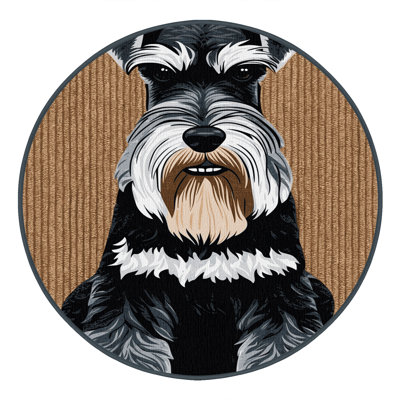 Washable Giant Schnauzer Dogs Area Rug