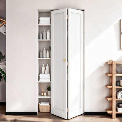 Porte CHIC MODE Doors 32 po x 80 po, blanche, à panneaux entièrement vitrés, à âme creuse, avec trousse de quincaillerie d'installation