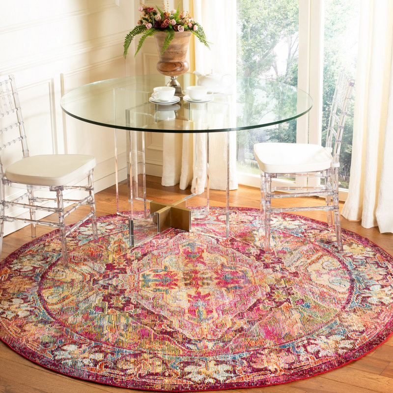 Lavine Crystal Performance Oriental Rug, Round 7'