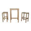 Ensemble repas en bois de teck avec table carrée Avalon-134821881-134821878