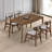 Starlight 5-Piece Solid Wood Dining Room Set With Sculpted Backrest Chairs-566380952