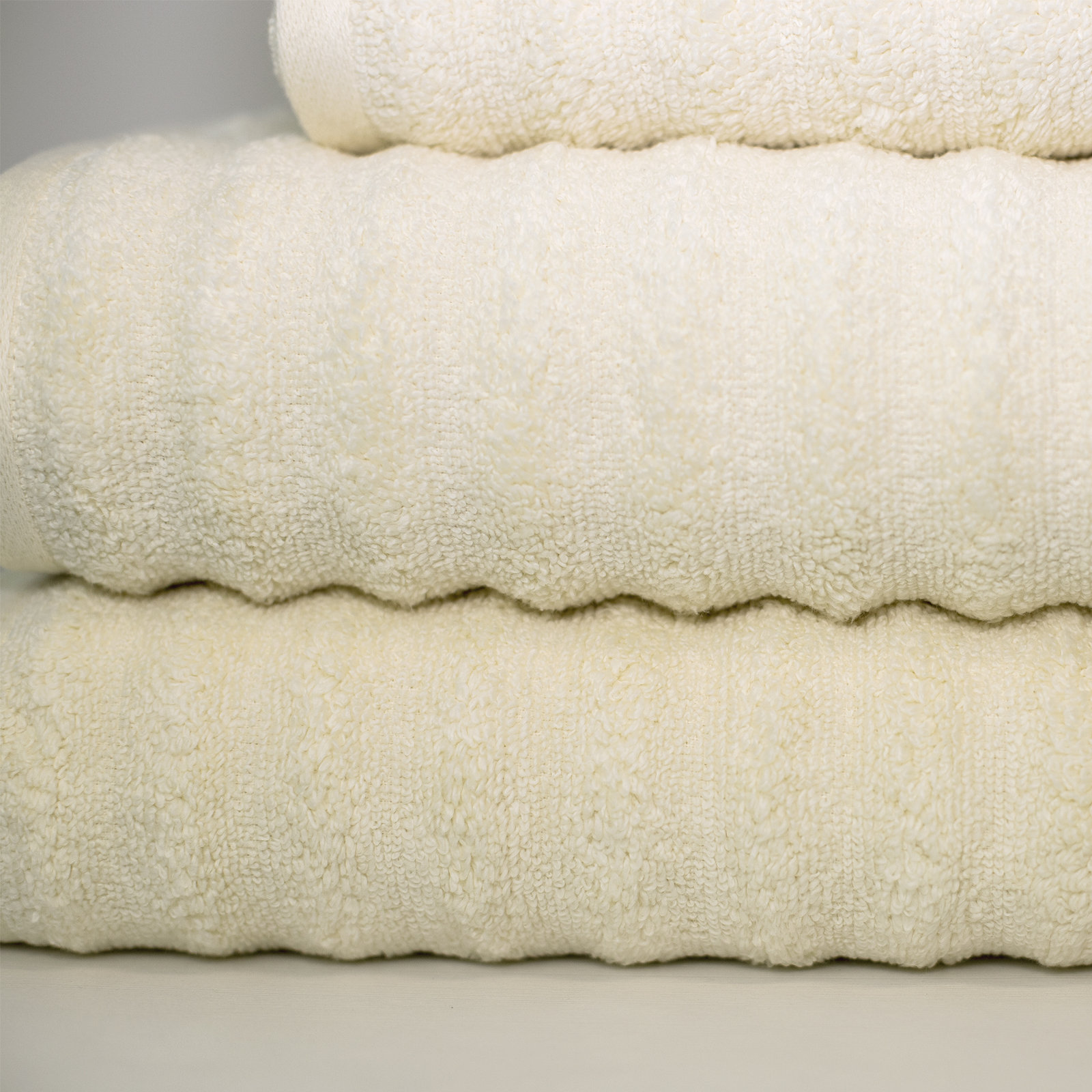 Modern Threads Spa Collection 6-Piece Ultra Soft Quick-Dry 550GSM 100% Combed Cotton Wavy Towel Set, Ivory