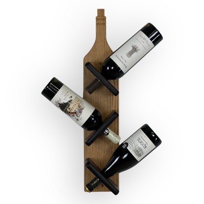 Gerika 3 Bottle Solid Wood Wine Bottle Rack