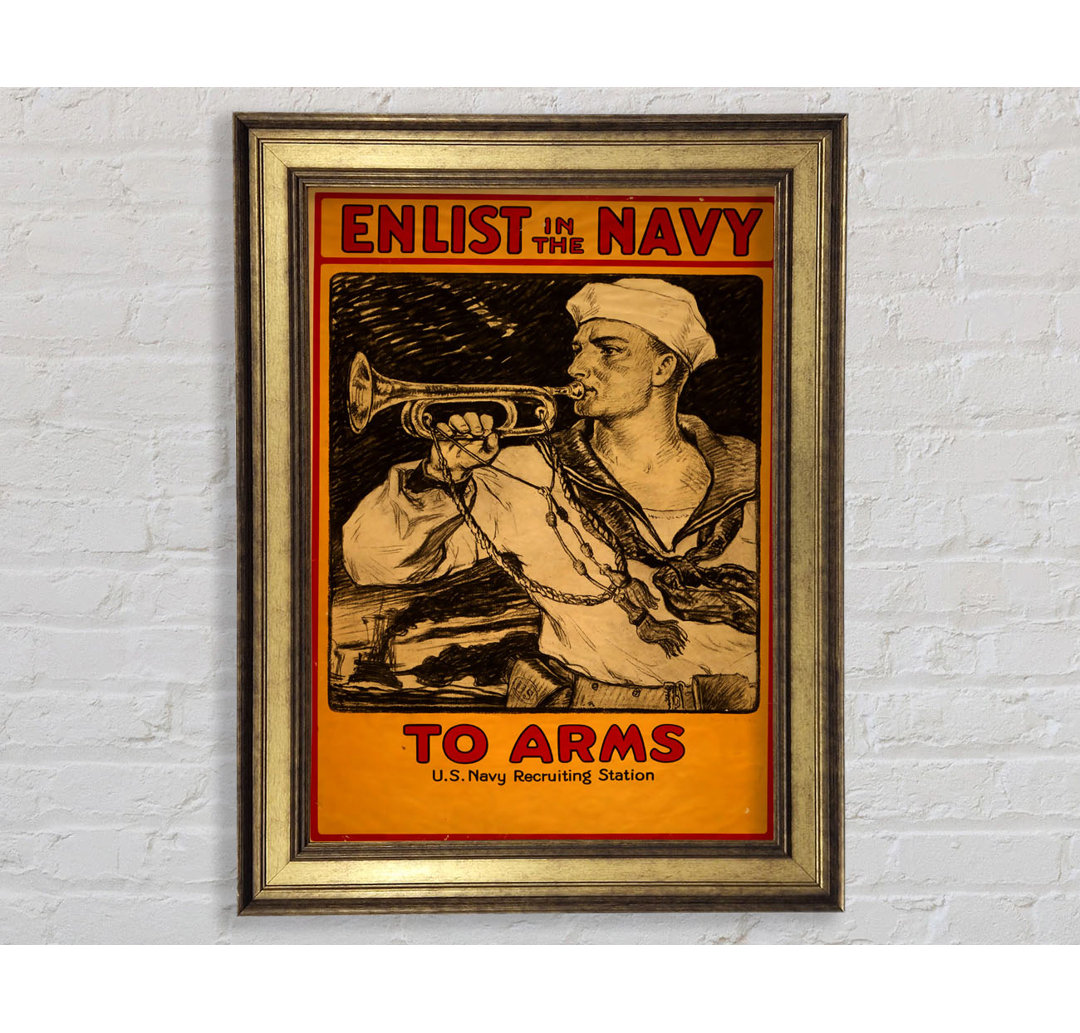 Enlist In The Navy - Einzelner Bilderrahmen Kunstdrucke