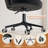 Petal Swivel Task Chair with Tufted Back – Adjustable Height Make-Up Chair for Vanity & Office-1881721064