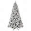 Arbre de Noël 9 pi avec flocage de neige en PVC pré-éclairé 9 pi, 650 lumières blanc chaud UL, embouts de branche 1930, fil mémoire dépliable automatiquement, support en métal stable-1649624499