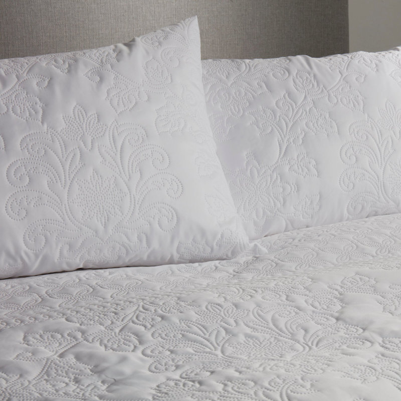 Delante Polyester Solid Colour Duvet Cover Set with Pillowcases, Single - 1 Standard Pillowcase, White