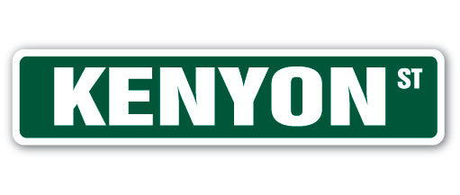 Plaque de rue Kenyon en plastique robuste 4 po x 18 po