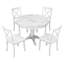 Orisfur. Ensemble de table et chaises de salle à manger 5 pièces pour 4 personnes, table de cuisine en bois massif avec 4 chaises