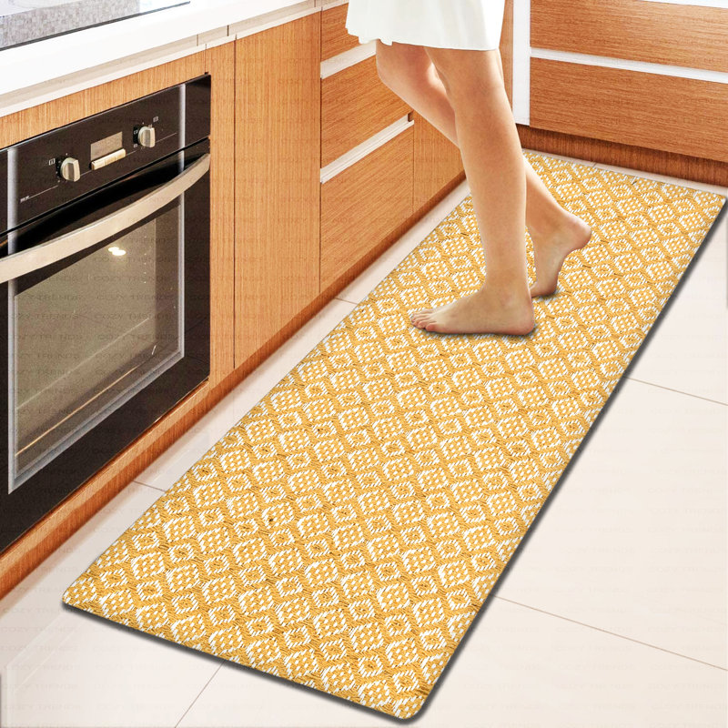 Tapis anti-fatigue rembourré Abdurraheem, Jaune