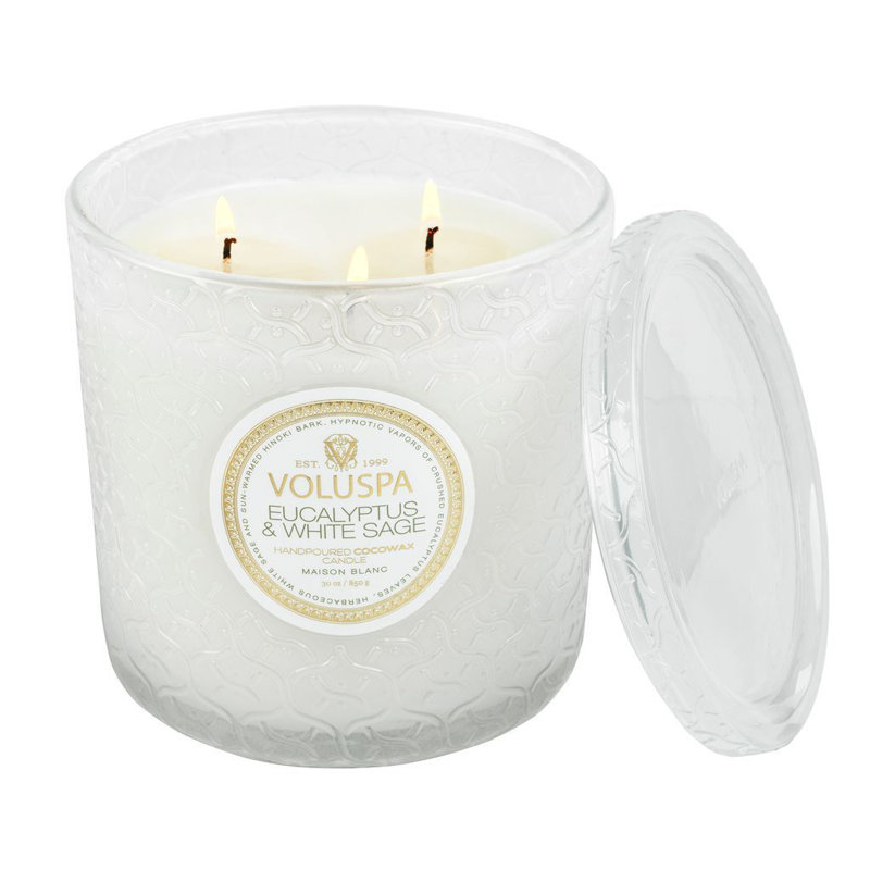 Eucalyptus And White Sage 30Oz Boxed Luxe Candle