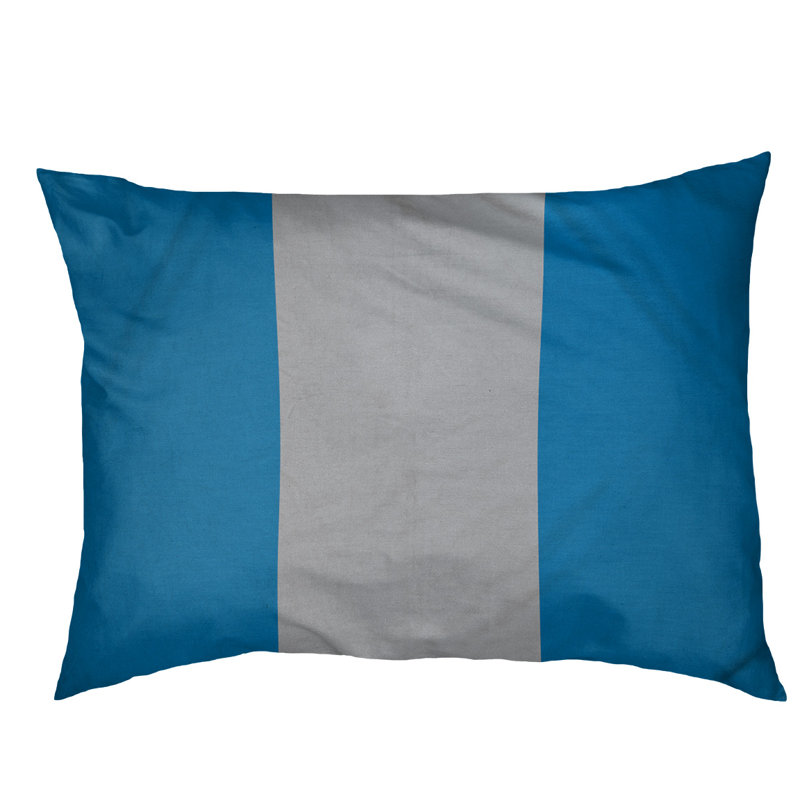 Oreiller Oklahoma, Très grand (l 50 po x P 40 po x H 7 po), Bleu / Argent
