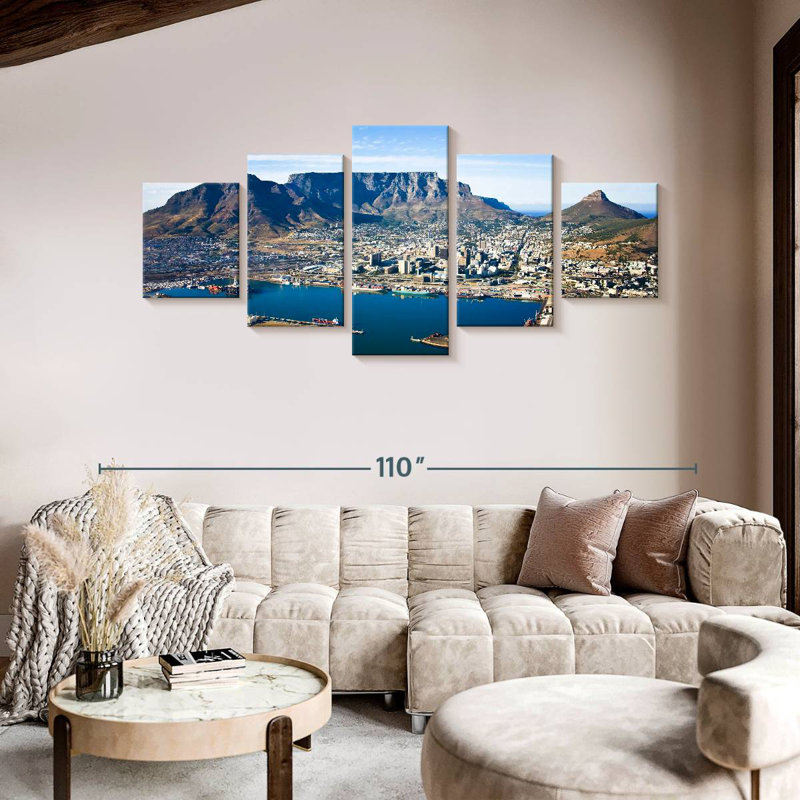 Cape Town Aerial View, 42" H x 92" W