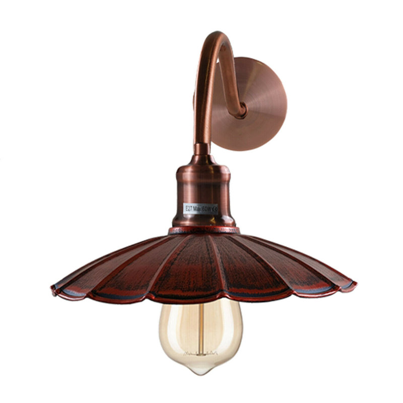 Rayden Armed Sconce, Rustic Red