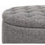 Repose-pieds capitonné avec rangement en lin durable, idéal pour organiser et rehausser la décoration intérieure-1352063462