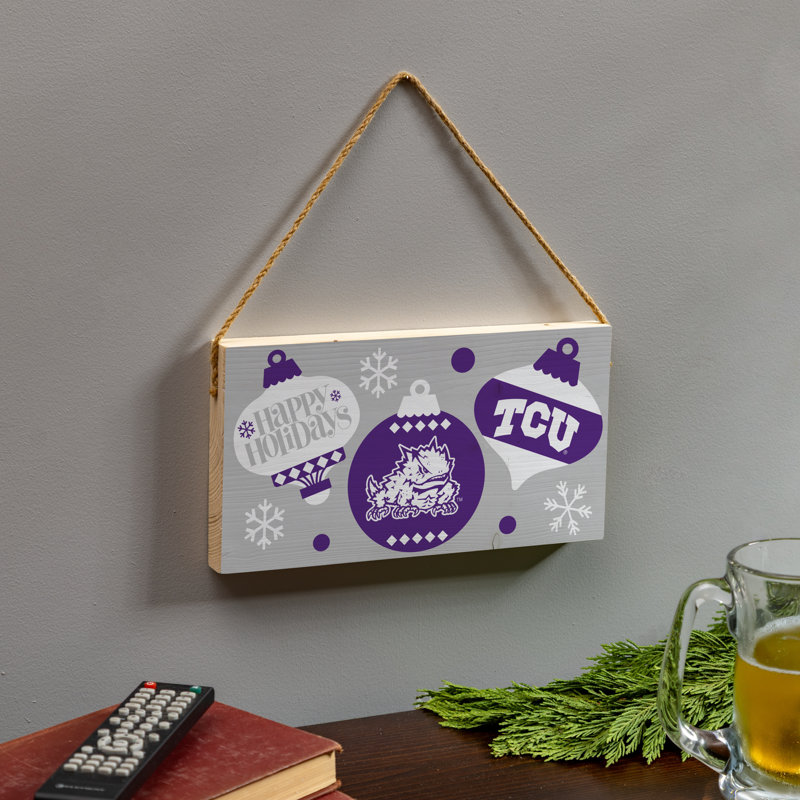 Plaque murale en bois 6 x 11 Texas Christian University