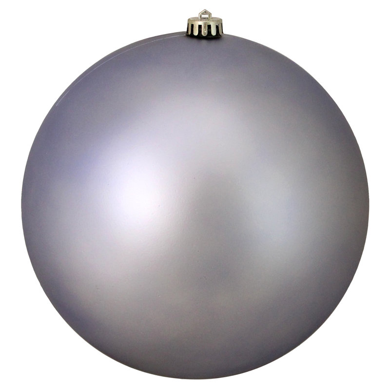 Ornement boule de Noël mat incassable commercial, H 10 po x l 10 po x P 10 po, Gris