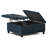 Harrison 36"W Upholstered Vegan Leather Transitional Square Lift-Top Ottoman with Hidden Storage-1296946944