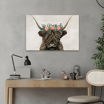 Animal Animals Bohemian - Longhorn With Rose Crown Texture