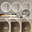Miroir rond de salle de bain 32 po à DEL avec meuble-lavabo mural, anti-buée, 3 lumières réglables à température de couleur et à intensité variable, miroir de maquillage pour la chambre à coucher et la salle de bain, miroir intelligent pour la d?