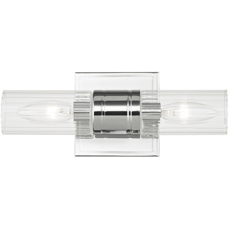 Éclairage pour meuble-lavabo à 2 lumières Filip, Chrome poli
