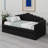 Twin Size Upholstered Daybed With Trundle,Velvet Sofabed With USB & Type-C Charging Ports, Side Storage Bag, No Box-Spring Needed-1994221581