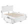 Flagg Solid Wood Storage Platform Bed with Footboard and Under Bed Drawers