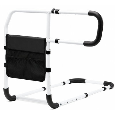 Adjustable Bed Assist Rails for Seniors with Non-Slip Handle