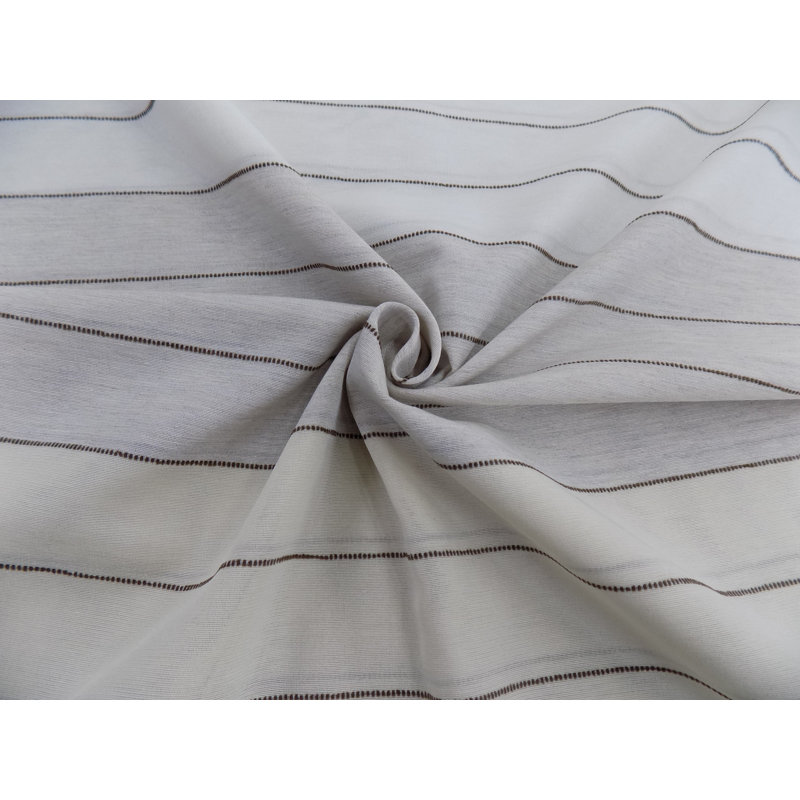 Striped Eyelet Curtain, 135 W x 245 D cm, Beige/Natural
