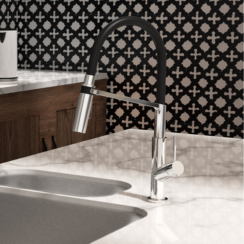 Robinet de cuisine à poignée simple pull down Magno
